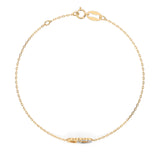 Diamond Bracelet Gold Round 0.08ct by Qutahia Jewellery
