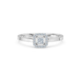 Solitaire Eternity Diamond Ring Princess 0.17ct by Qutahia Jewellery