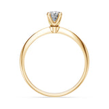 Solitaire Diamond Ring Round Brilliant 0.3ct by Qutahia Jewellery