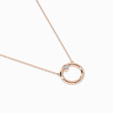 Delicate Diamond Necklace Round 0.03ct by Qutahia Jewellery