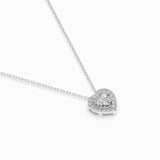 Illusion Diamond Necklace Round 0.08ct by Qutahia Jewellery