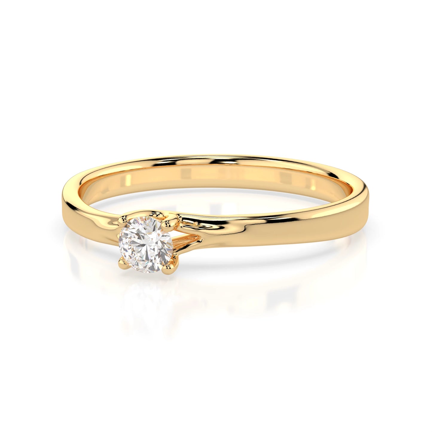 Solitaire Ring (Round), 0.1 ct — 101-10014(3.0)