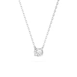 Diamond Pendant Necklace Round 0.15ct by Qutahia Jewellery