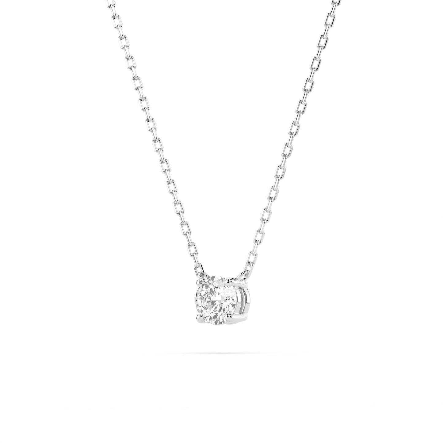 Solitaire Necklace (Round), 0.15 ct — 104-10040(3.4)