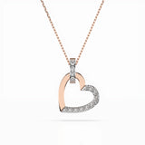 Delicate Diamond Necklace Round 0.18ct by Qutahia Jewellery