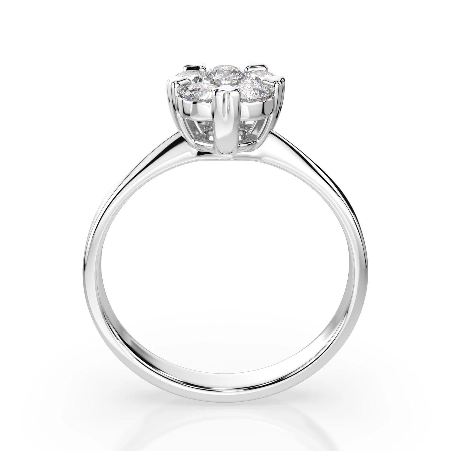 Illusion Ring (Round), 0.15 ct — 101-10015/1(3.4)
