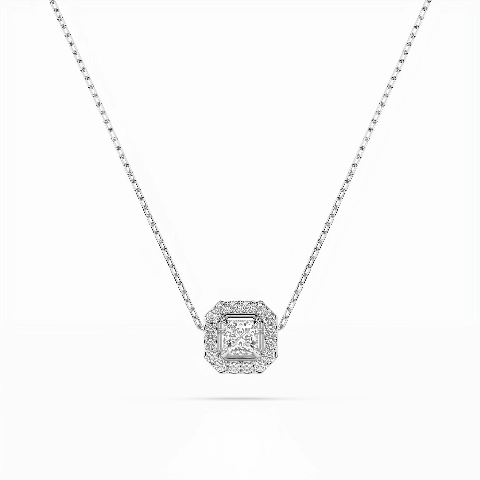 Solitaire Eternity Necklace (Princess), 0.17 ct — 104-10045(3.0)PR