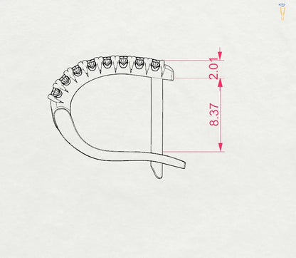 Eternity Earring (Round), 0.32 ct — 102-10044/2