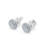 Illusion Diamond Earrings Round Brilliant 0.17ct by Qutahia Jewellery