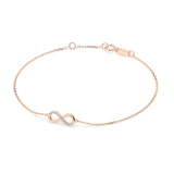 Diamond Bracelet Gold Round 0.05ct by Qutahia Jewellery