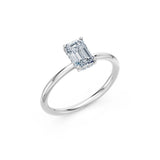 Emerald Lab Grown Diamond Micro Pave Engagement Ring 1.0ct by Qutahia Jewellery