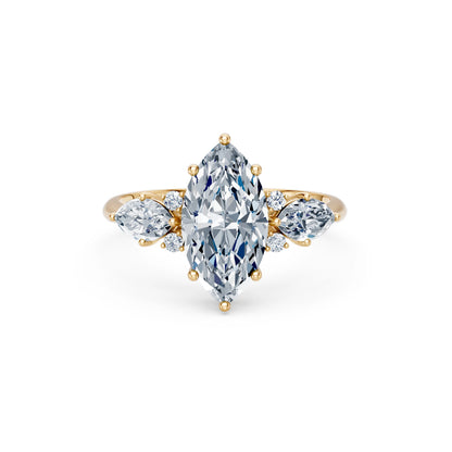 Marquise Lab Grown Diamond Side Stone Eternity Ring 2.0ct by Qutahia Jewellery
