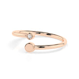 Minimalist Diamond Ring Round 0.02ct by Qutahia Jewellery