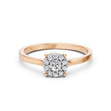 Solitaire Eternity Diamond Ring Round 0.15ct by Qutahia Jewellery