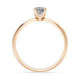 Solitaire Diamond Ring Princess 0.4ct by Qutahia Jewellery
