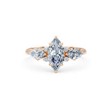 Marquise Lab Grown Diamond Side Stone Eternity Ring 1.0ct by Qutahia Jewellery