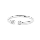 Minimalist Diamond Ring Round 0.04ct by Qutahia Jewellery