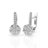 Illusion Diamond Earrings Round 0.3ct by Qutahia Jewellery