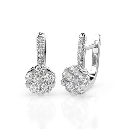 Illusion Earring (Round), 0.3 ct — 102-10015/4(3.4)