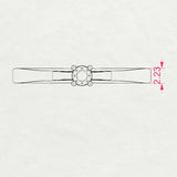 Solitaire Diamond Ring Round 0.1ct by Qutahia Jewellery