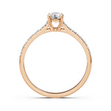 Solitaire Eternity Diamond Ring Round 0.5ct by Qutahia Jewellery