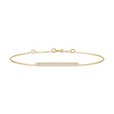 Diamond Bracelet Gold Round 0.1ct by Qutahia Jewellery