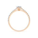 Solitaire Eternity Diamond Ring Heart 0.3ct by Qutahia Jewellery