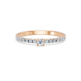 Solitaire Eternity Diamond Ring Round Brilliant 0.09ct by Qutahia Jewellery