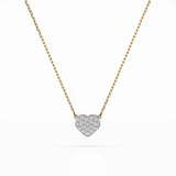 Illusion Diamond Necklace Round 0.09ct by Qutahia Jewellery