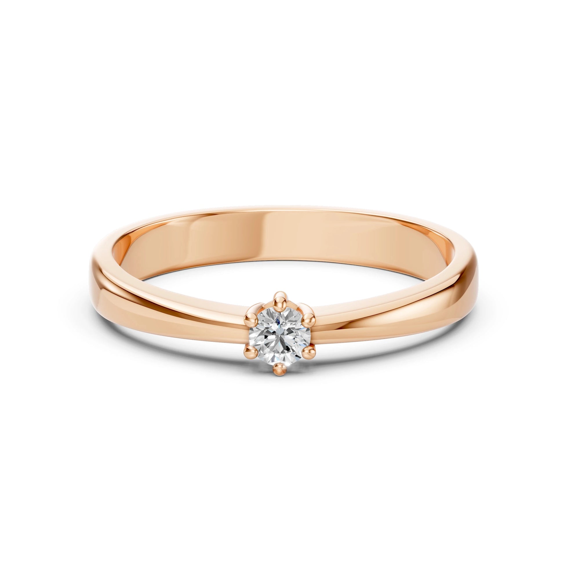 Solitaire Ring (Round), 0.1 ct — 101-10151(3.0)