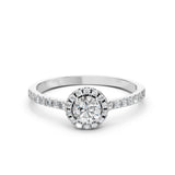 Solitaire Eternity Diamond Ring Round 0.5ct by Qutahia Jewellery