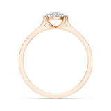 Solitaire Eternity Diamond Ring Round 0.15ct by Qutahia Jewellery