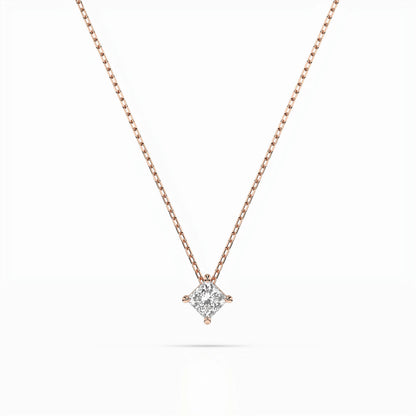 Solitaire Necklace (Princess), 0.17 ct — 104-10055(3.0)PR