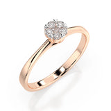 Illusion Diamond Ring Round 0.03ct by Qutahia Jewellery