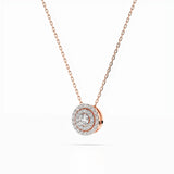 Illusion Diamond Necklace Round 0.09ct by Qutahia Jewellery