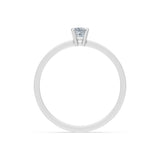 Solitaire Diamond Ring Princess 0.17ct by Qutahia Jewellery