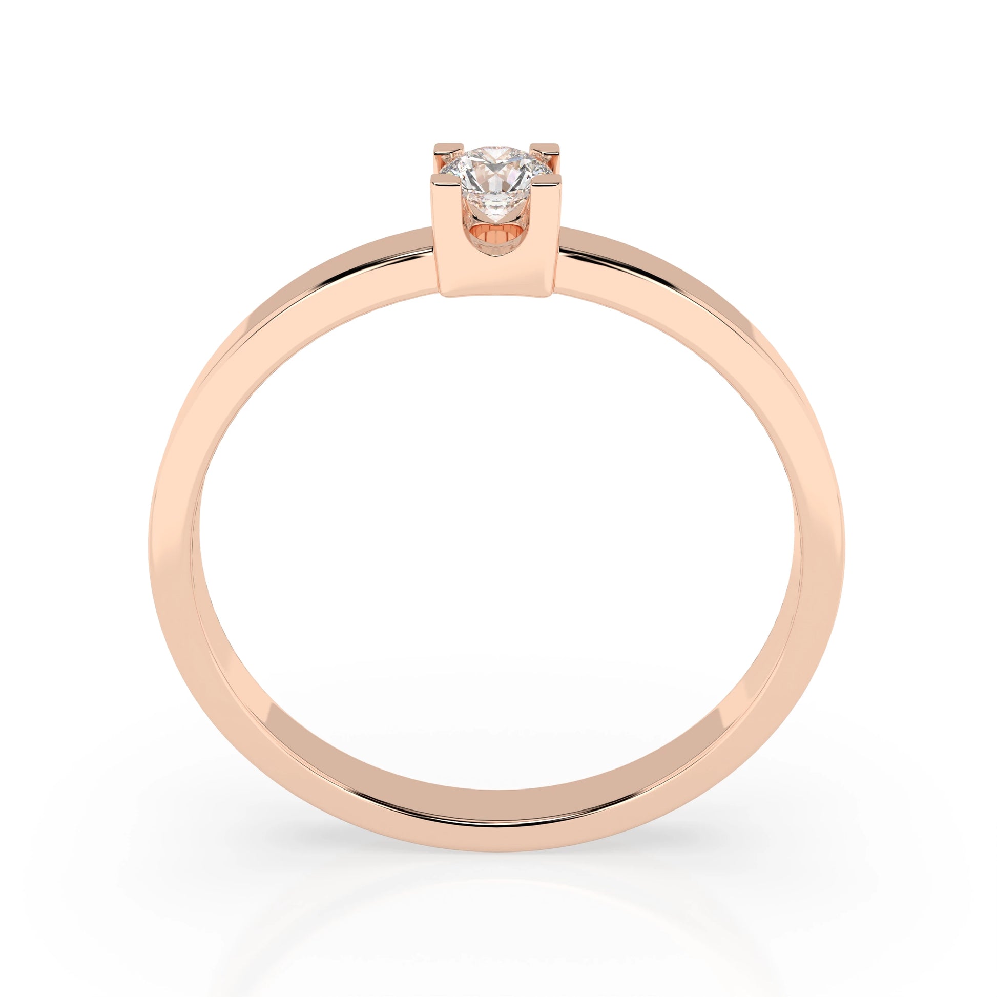 Solitaire Ring (Round), 0.1 ct — 101-10036(3.0)