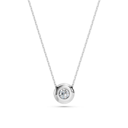 Solitaire Necklace (Round), 0.15 ct — 104-10007(3.4)