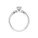 Oval Lab Grown Diamond Classic Pave Eternity Ring 1.0ct by Qutahia Jewellery