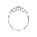Emerald Lab Grown Diamond Side Stone Eternity Ring 1.0ct by Qutahia Jewellery