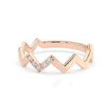 Minimalist Diamond Ring Round 0.05ct by Qutahia Jewellery