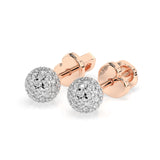 Illusion Diamond Earrings Round 0.46ct by Qutahia Jewellery