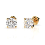 Diamond Stud Earrings Round 0.8ct by Qutahia Jewellery
