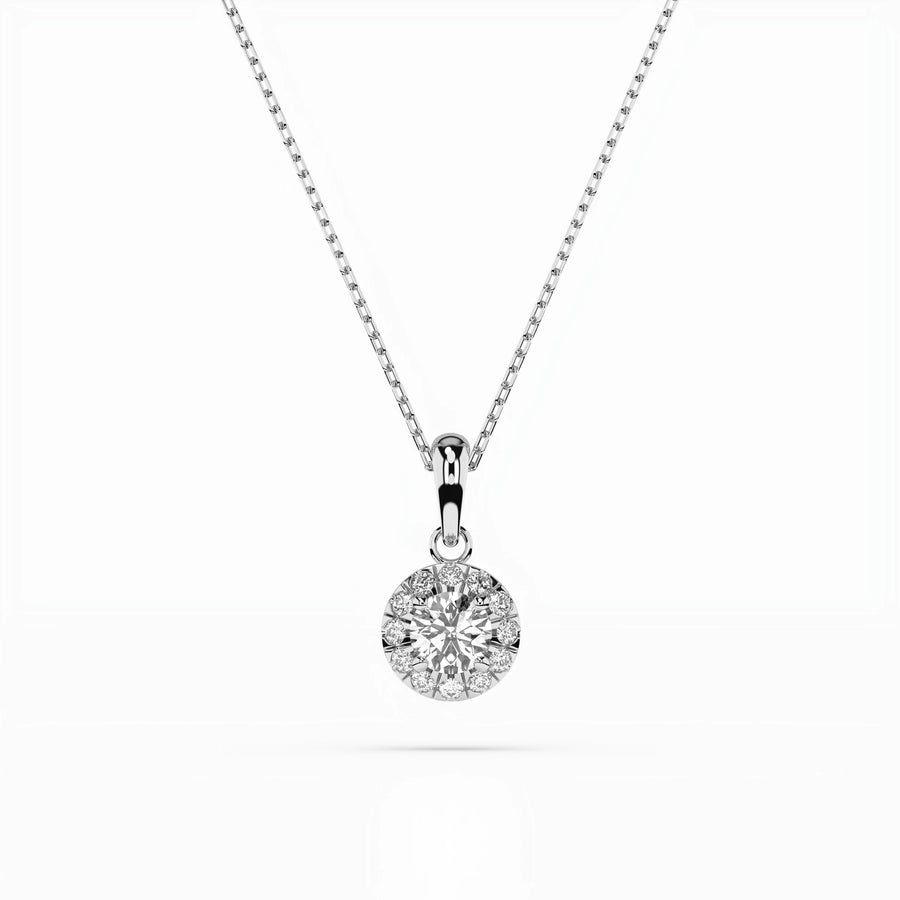 Diamond Eternity Necklace Round 0.2ct by Qutahia Jewellery