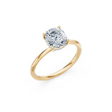 Cushion Lab Grown Diamond Micro Pave Engagement Ring 2.0ct by Qutahia Jewellery