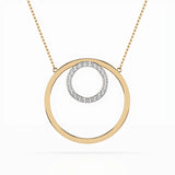 Delicate Diamond Necklace Round 0.13ct by Qutahia Jewellery