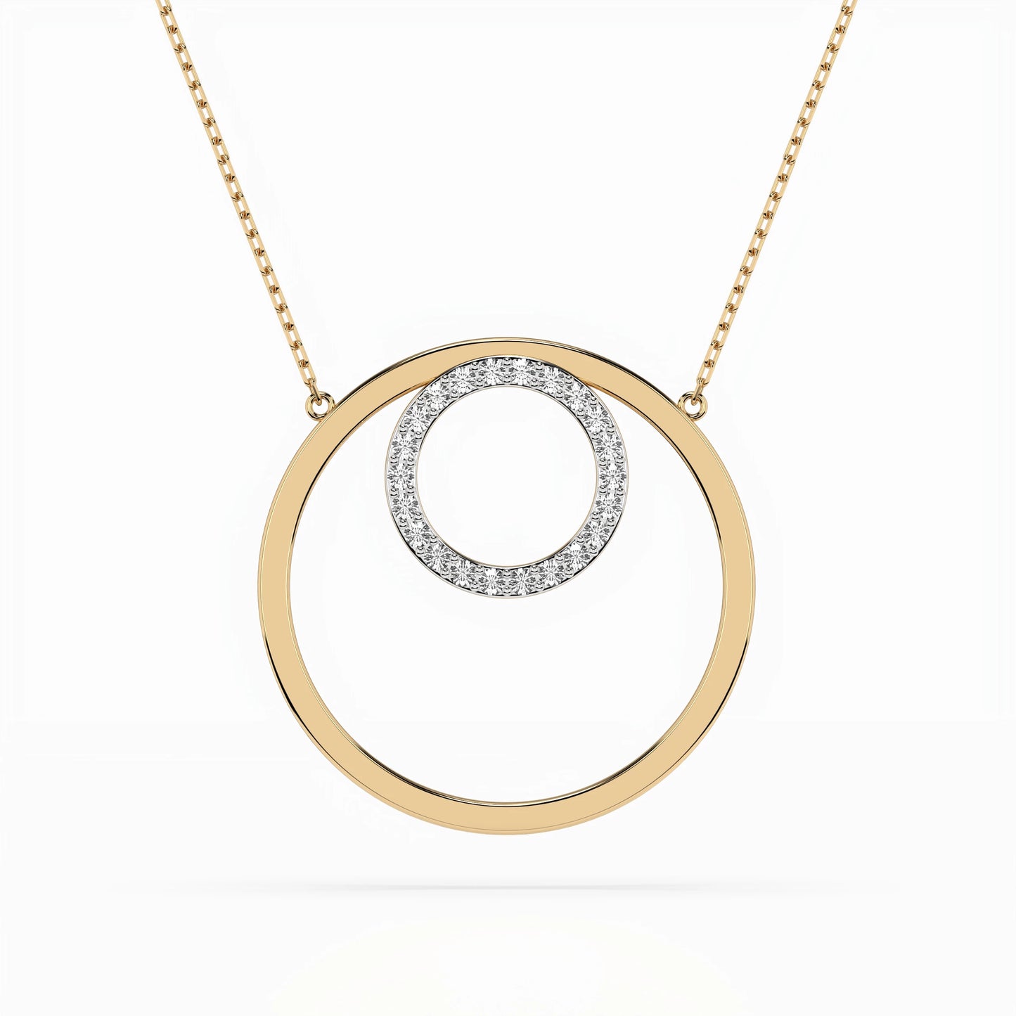 Minimalism Necklace (Round), 0.13 ct — 104-10054