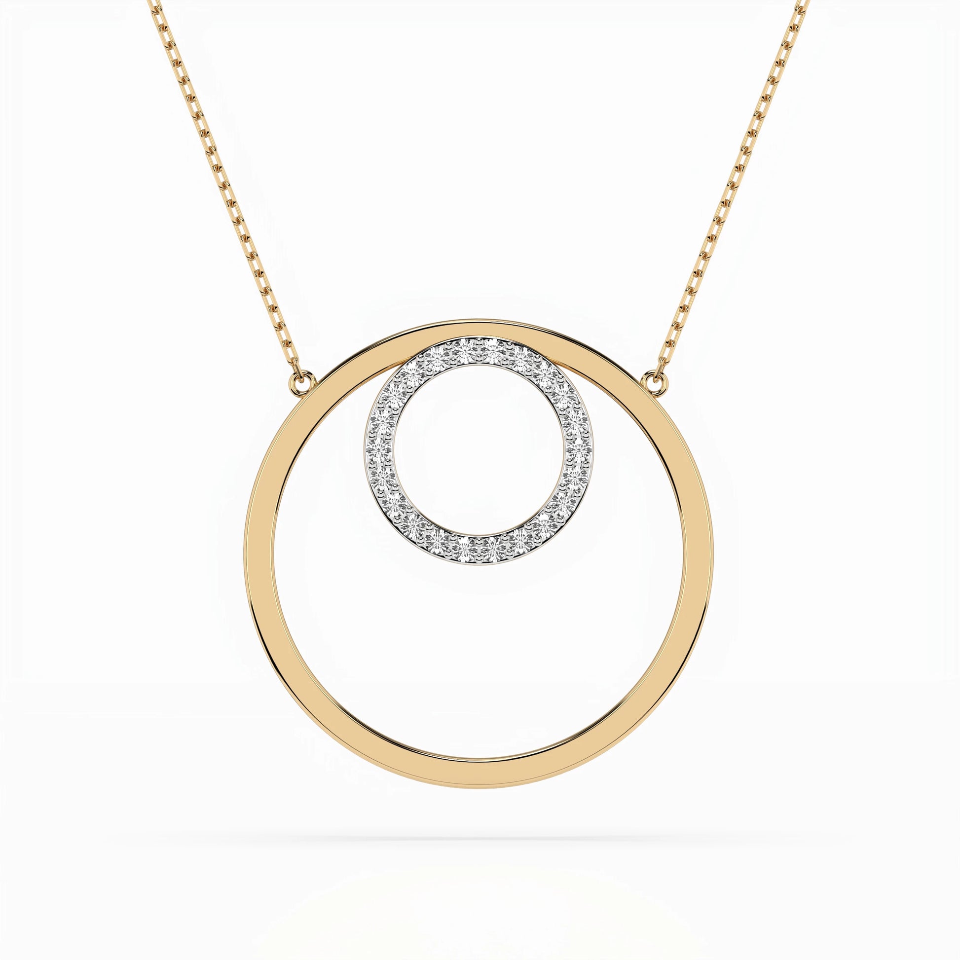 Minimalism Necklace (Round), 0.13 ct — 104-10054