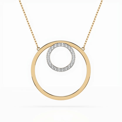 Minimalism Necklace (Round), 0.13 ct — 104-10054