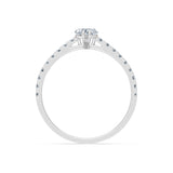Solitaire Eternity Diamond Ring Heart 0.3ct by Qutahia Jewellery